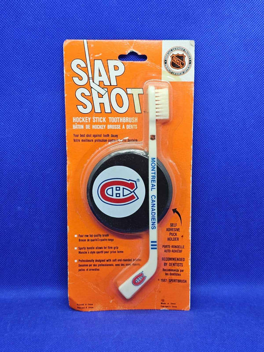 Brosse à dents Montréal Canadiens NHL Slap Shot Sportbrush 1987 vintage
