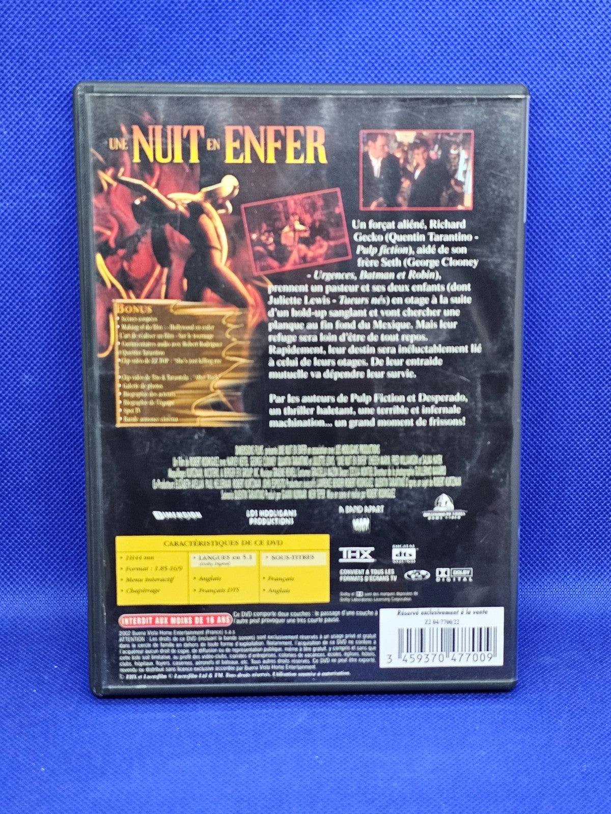 Une Nuit en Enfer DVD Édition Spéciale Robert Rodriguez Tarantino Clooney 20021