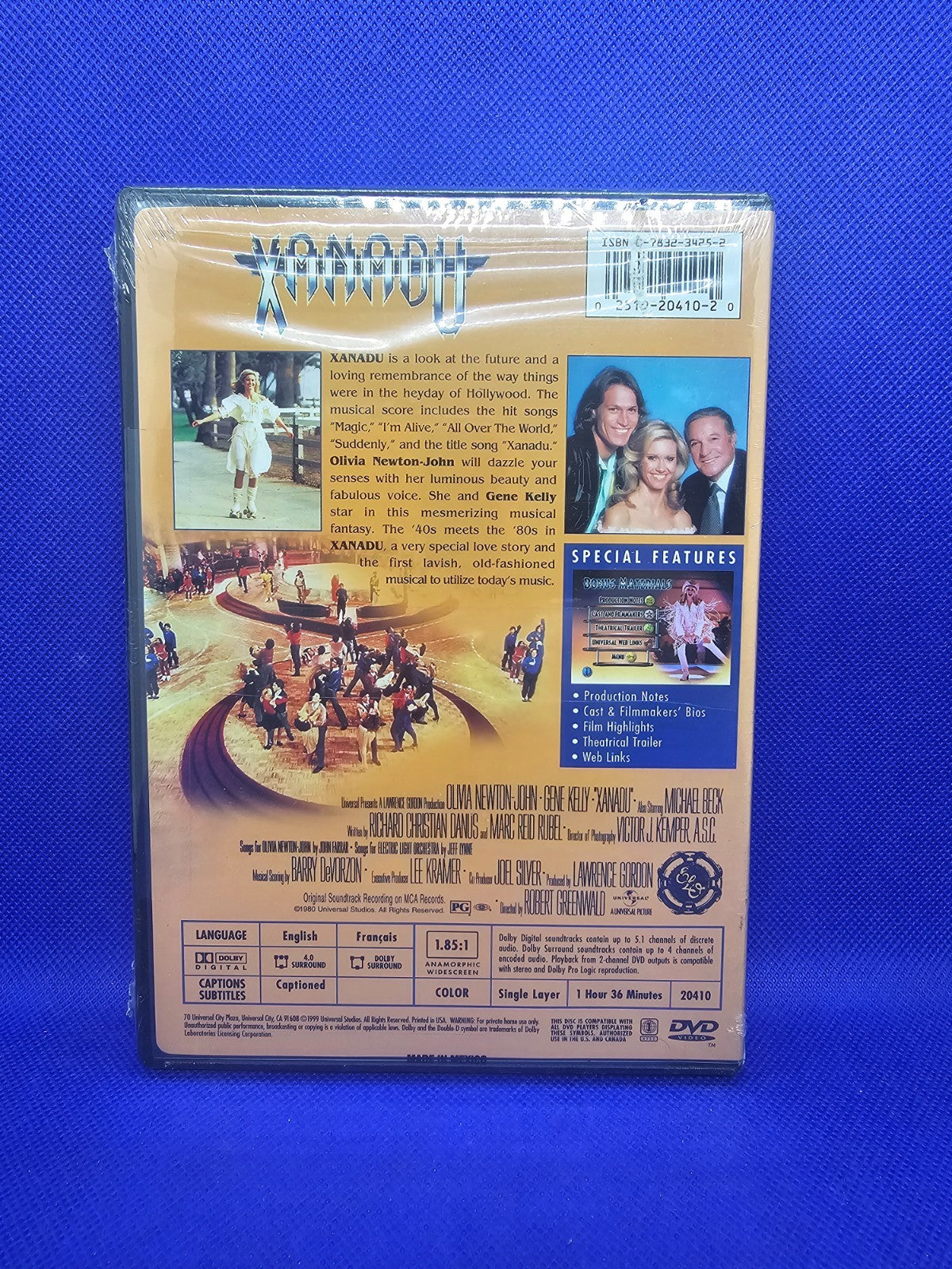 Xanadu DVD Widescreen Universal Olivia Newton John Gene Kelly Zone 11