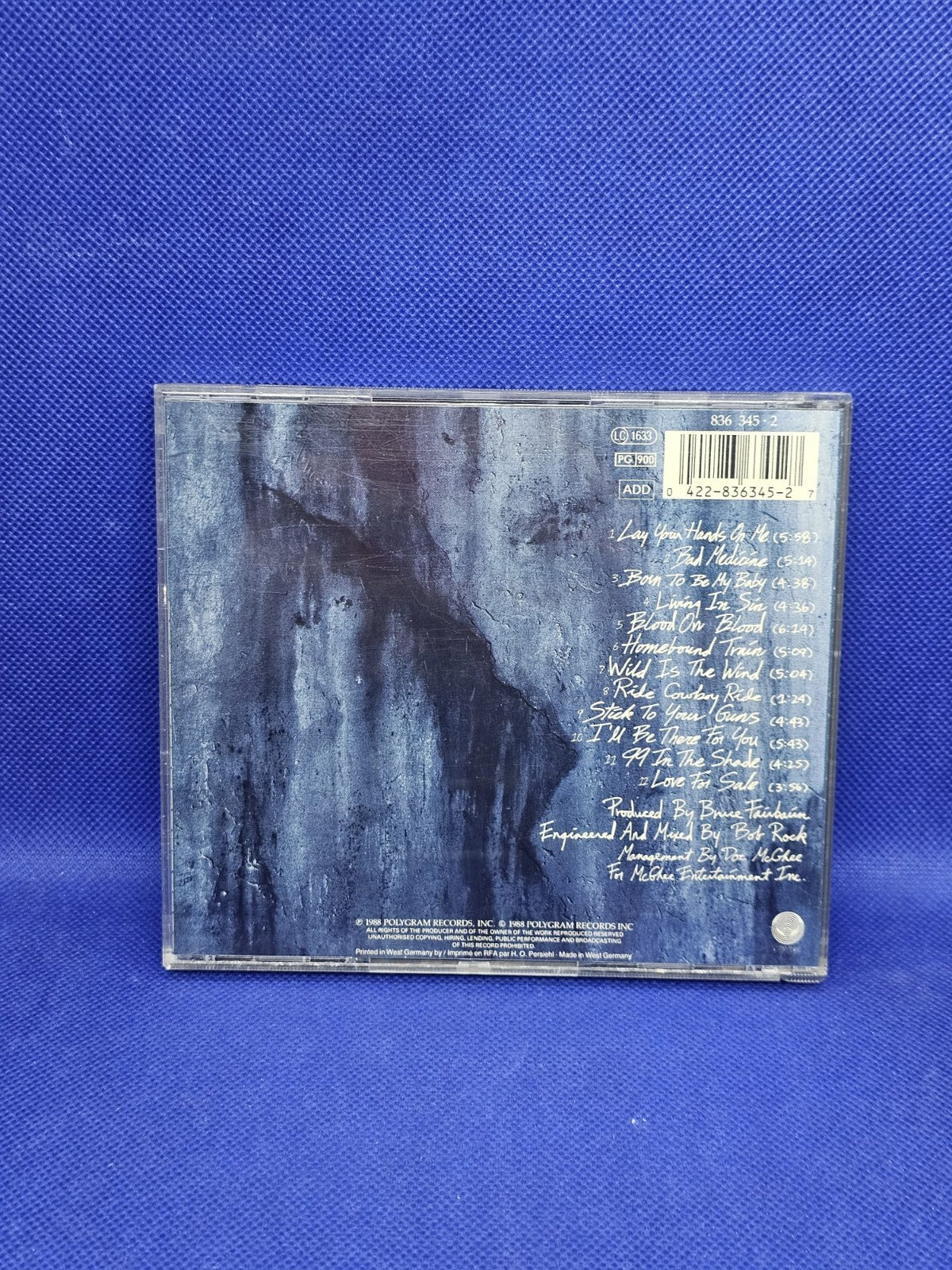 Bon Jovi New Jersey CD Mercury PolyGram 1988 836 345 22