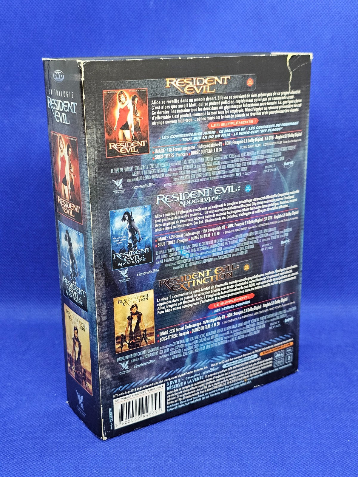 Resident Evil La Trilogie Coffret 3 DVD VF Metropolitan 2008 Milla Jovovich1