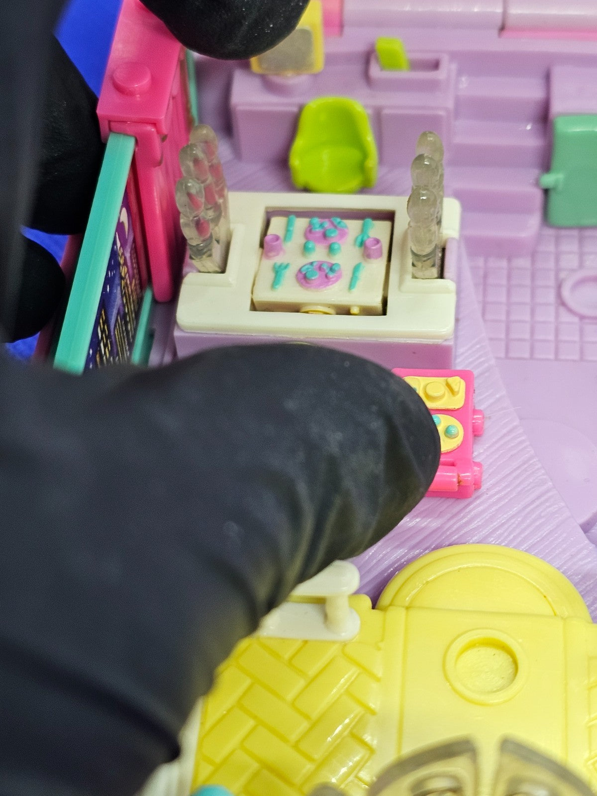 Polly Pocket Star Bright Dinner Party, Bluebird Toys, 1994, Coffret Lumineux Com6