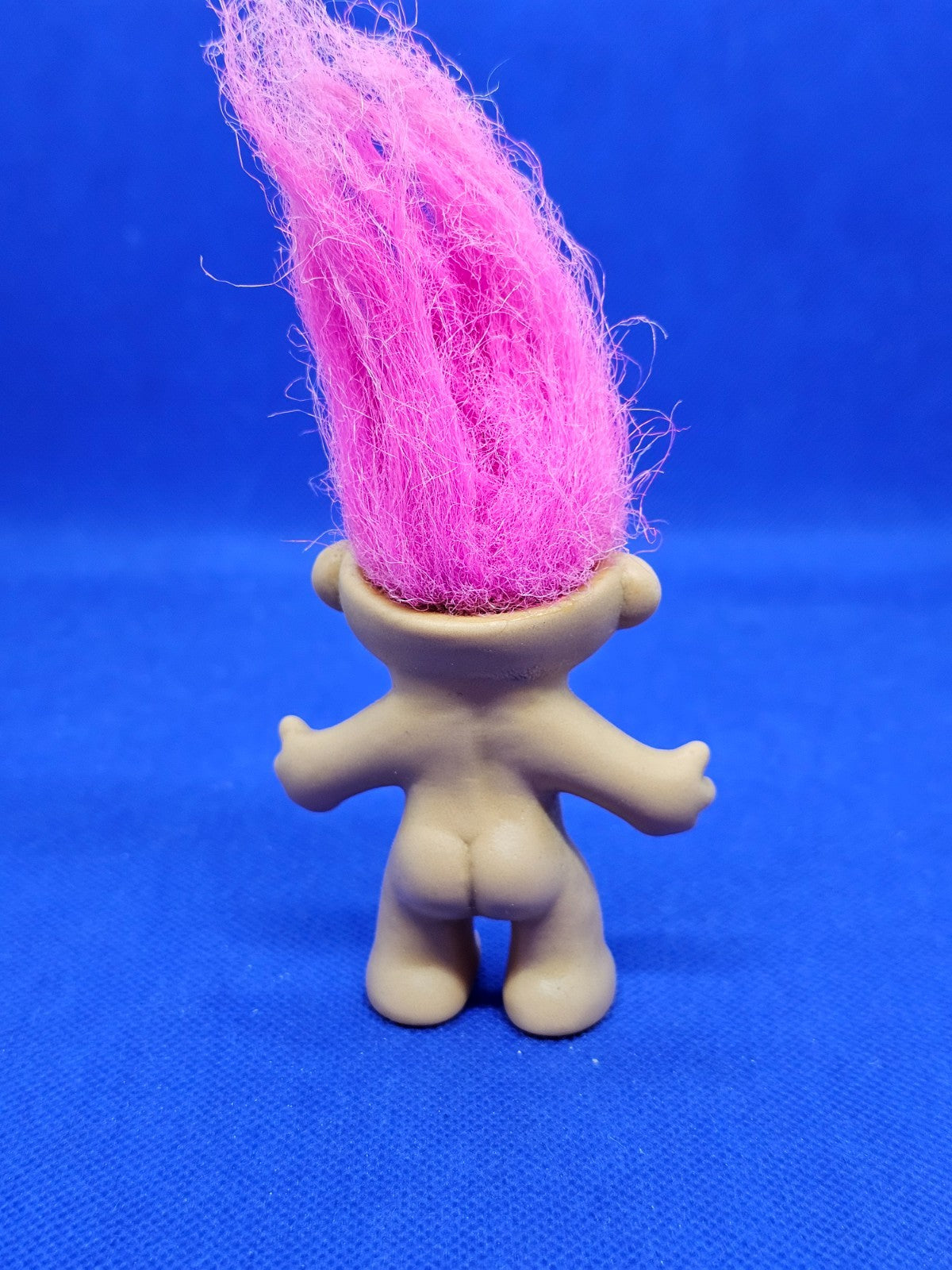 Poupée Troll Vintage Cheveux Roses Grands Yeux Figurine Rétro Années 19901