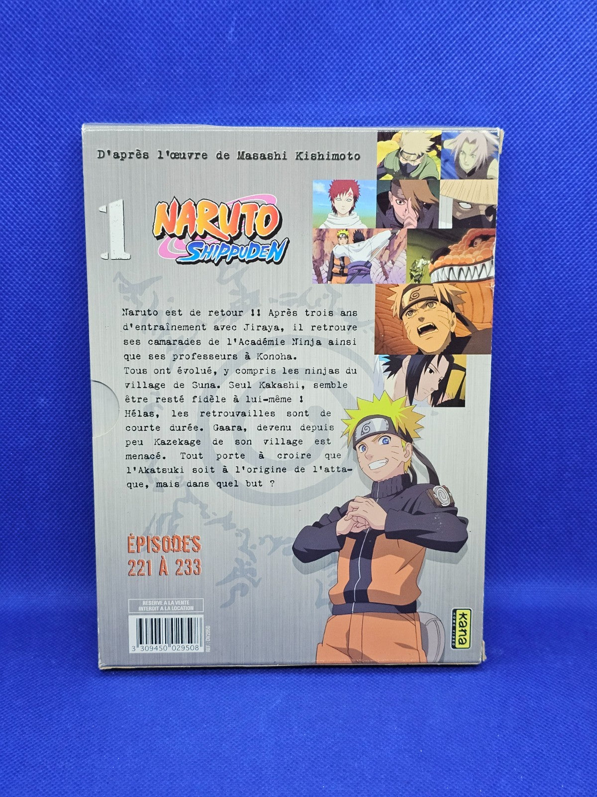 Naruto Shippuden Coffret DVD Volume 1 Kana 3 DVD Épisodes 221 à 2331