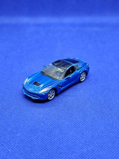 Chevrolet Corvette Stingray C7 2014 Bburago Miniature Bleue 164 8 cm0