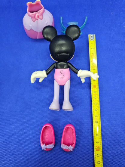 Figurine Minnie Mouse Princesse Disney IMC Toys 2010s 15 cm Robe Rose + Accessoi3