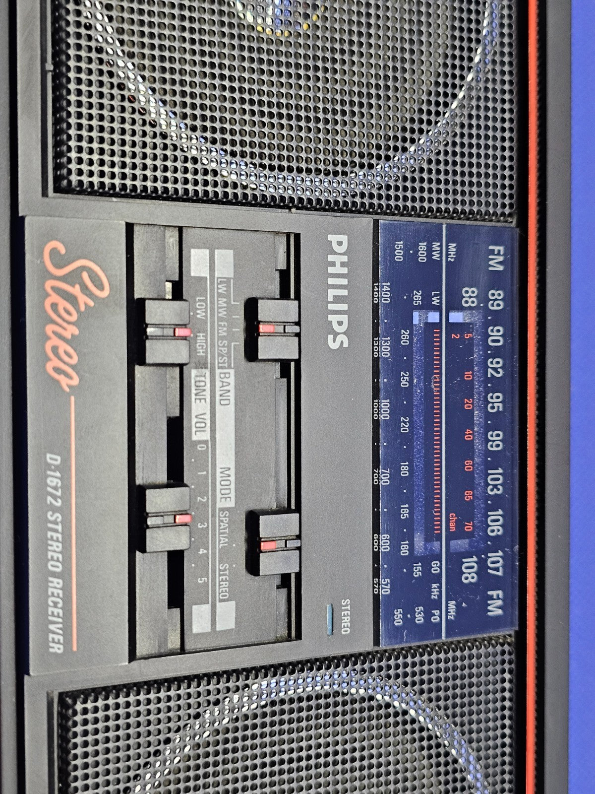 Radio Portable Philips D1672 Stereo LW MW FM Années 80 Avec Boîte14