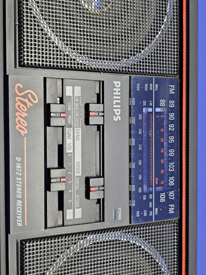 Radio Portable Philips D1672 Stereo LW MW FM Années 80 Avec Boîte14