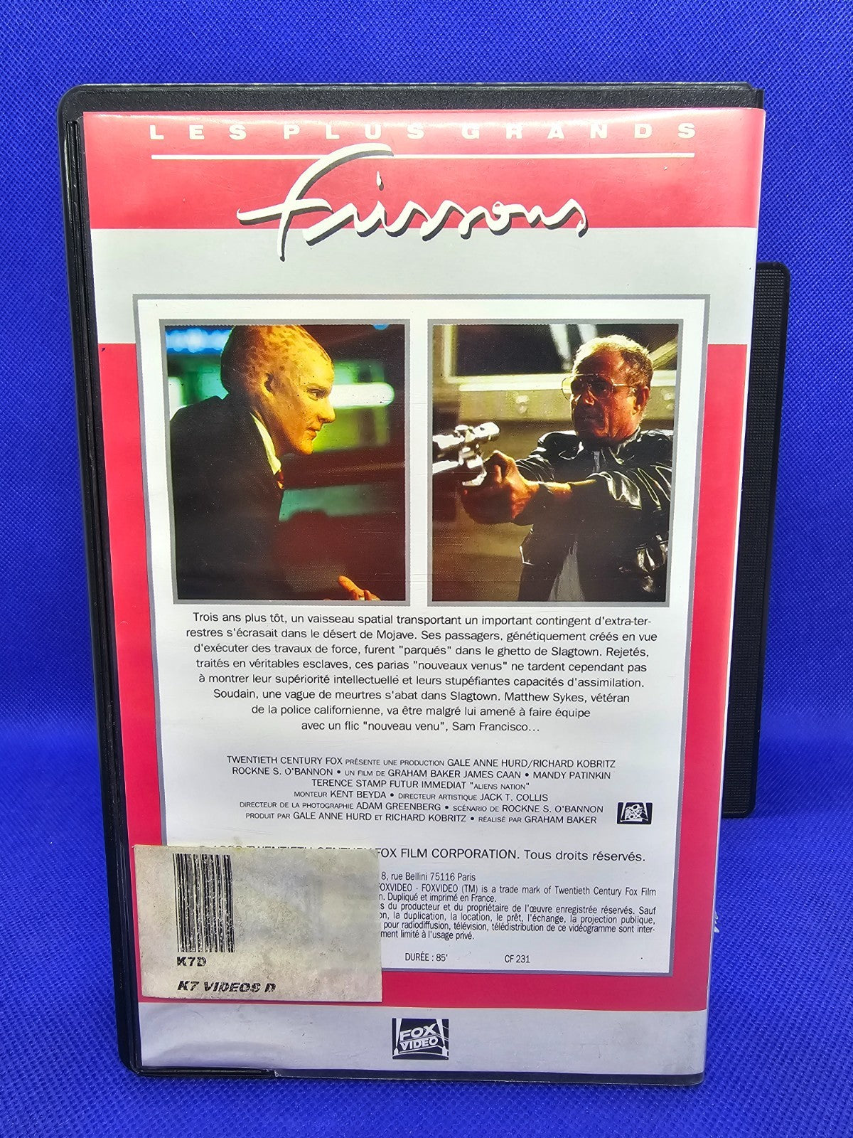 Futur Immédiat VHS, Fox Vidéo Frissons, Alien Nation, 1988, Cassette 85 min2