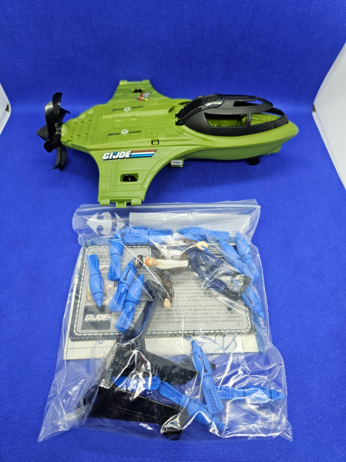 G.I. Joe Salamandre Véhicule 6255 Vintage Hasbro Années 80 Figure Bull’s‑Eye Com7