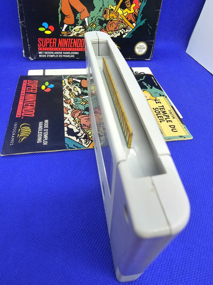Tintin Le Temple Du Soleil Super Nintendo SNES PAL FAH Infogrames 1996 Complet S4