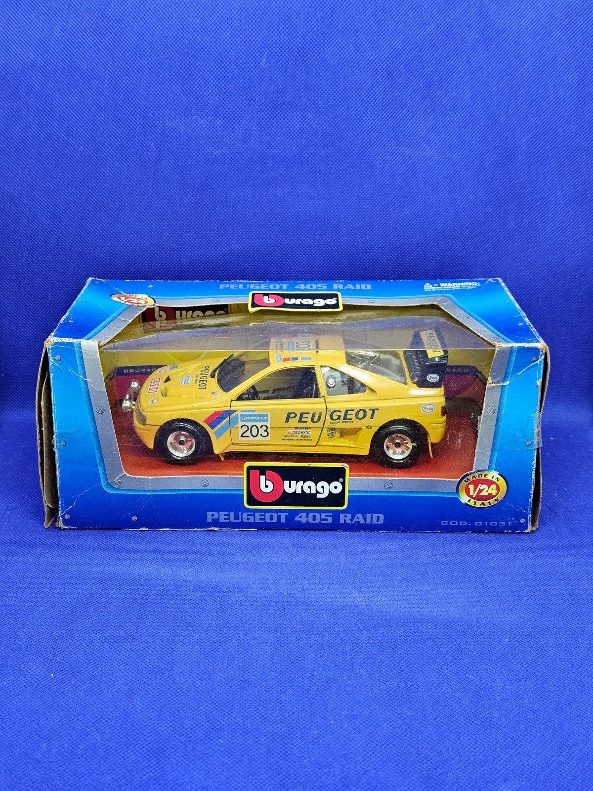 Peugeot 405 Turbo 16 Raid 203 Bburago 124 Made in Italy Avec Boîte0