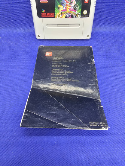 Mighty Morphin Power Rangers Super Nintendo SNES Bandai Notice vide2