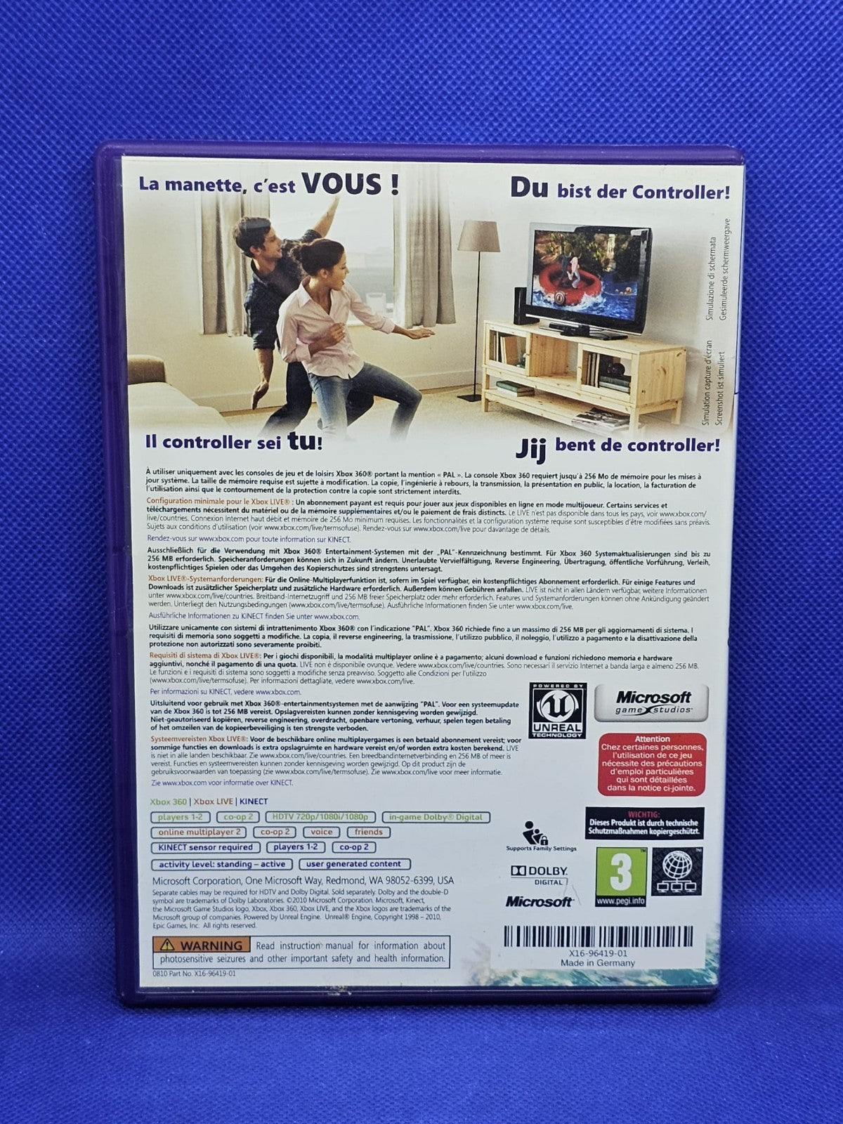 Kinect Adventures Xbox 360 Kinect PAL complet Microsoft 20102
