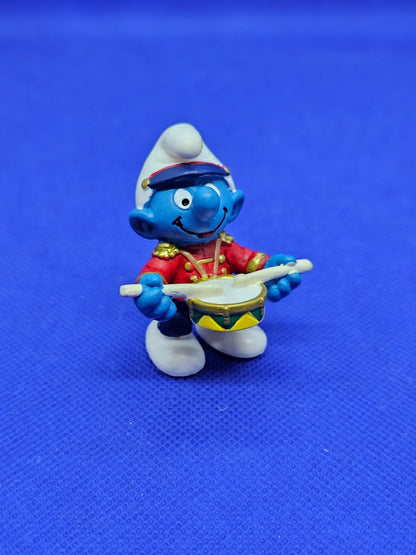 Schtroumpf tambour fanfare 20493 Les Schtroumpfs Schleich Peyo 2002 couleurs fon1