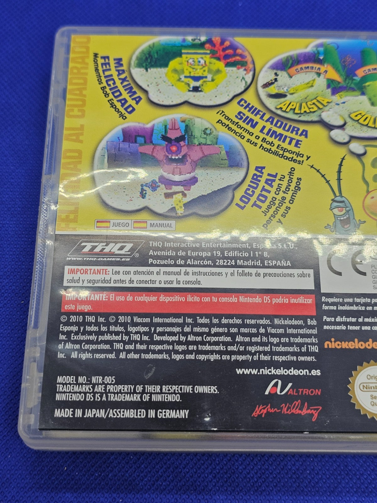 Bob Esponja Atrapados en el Congelador Espagnol, Nintendo DS, THQ, 2010, Complet3