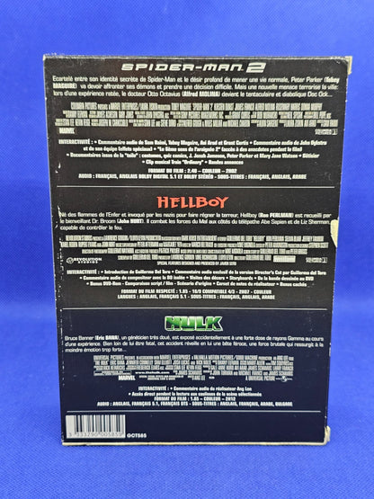 Coffret Spider-Man 2 Hellboy Hulk 3 DVD Marvel Universal 2007 VF2