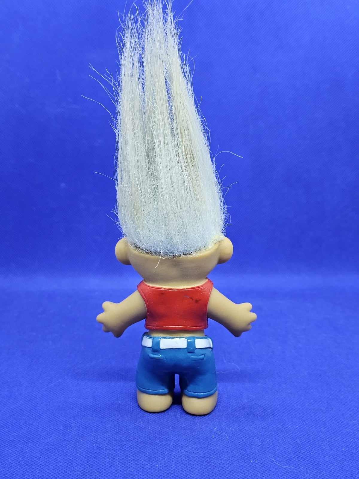 Lucky Troll Hippie Vintage Années 90 Cheveux Blancs Figurine1