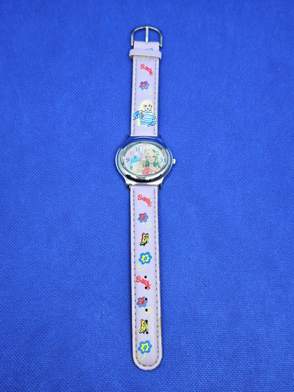 Montre Barbie Vintage Enfant Analogique Bracelet Mauve Mattel0