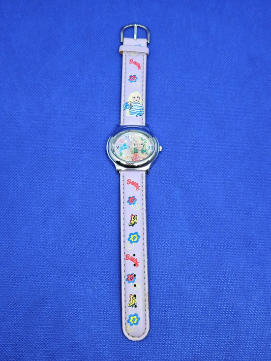 Montre Barbie Vintage Enfant Analogique Bracelet Mauve Mattel0