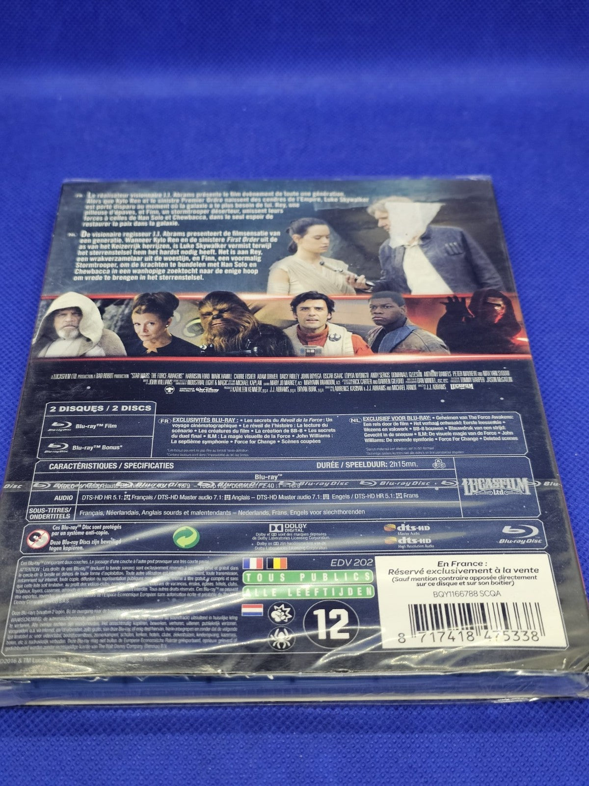 Star Wars Le Réveil de la Force Blu-ray 2 disques Lucasfilm 2016 neuf sous blist2