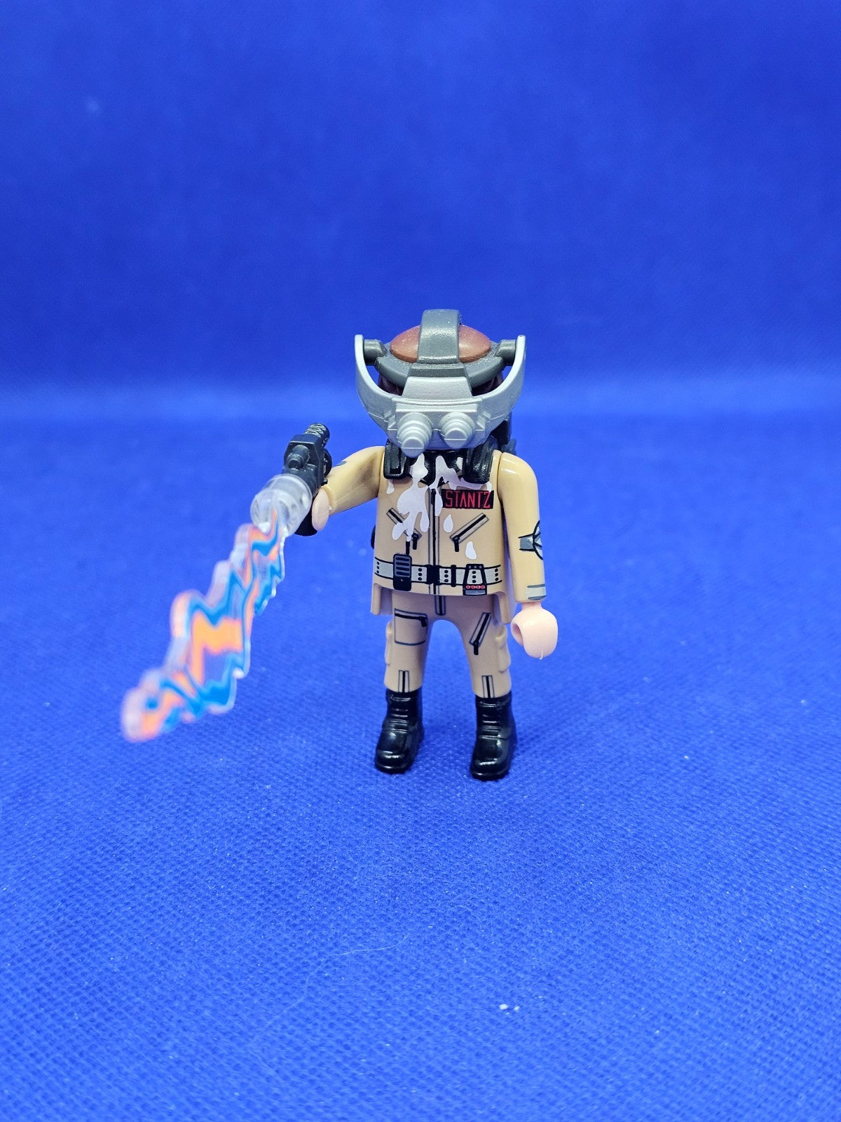 Figurine Ray Stantz Ghostbusters Playmobil Proton Pack Casque Vision Incomplet1