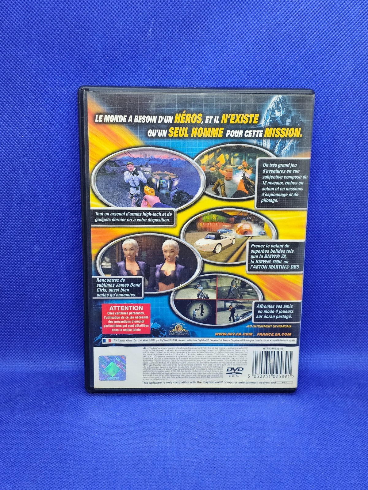 007 Espion pour cible James Bond PS2 PAL FR EA Games 2001 complet1