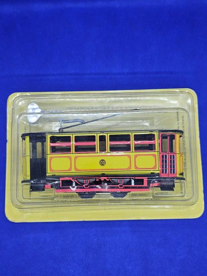 Tramway Vintage Tin Toy Paya Reproduction Jouet Tôle Mécanique à Clé 20 cm0