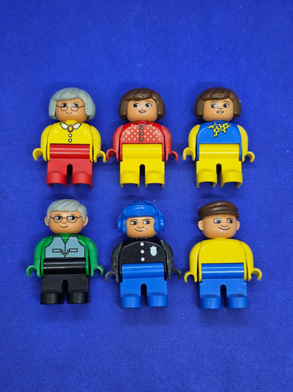 Lot 6 Personnages LEGO DUPLO Ville Famille Policier Figurines Officielles0