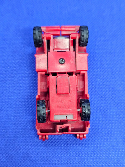 Motorized Robot Jeep Rouge Mc Toy Années 1980 Made in Macau Transformable3