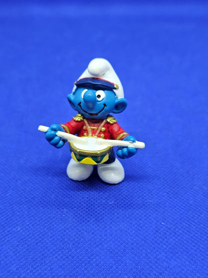 Schtroumpf tambour fanfare 20493 Les Schtroumpfs Schleich Peyo 2002 couleurs fon0