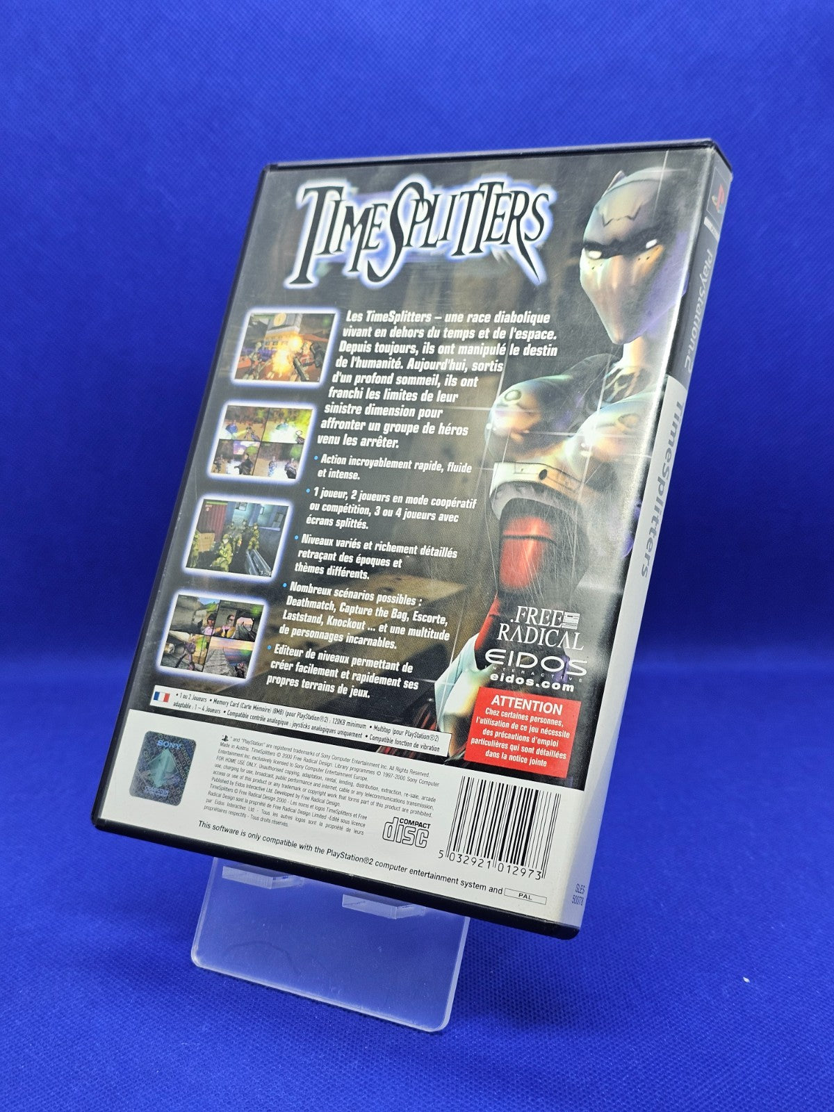 TimeSplitters PS2, Eidos, 2000, FPS multijoueur, Complet PAL FR1