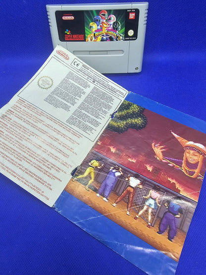 Mighty Morphin Power Rangers Super Nintendo SNES Bandai Notice vide1