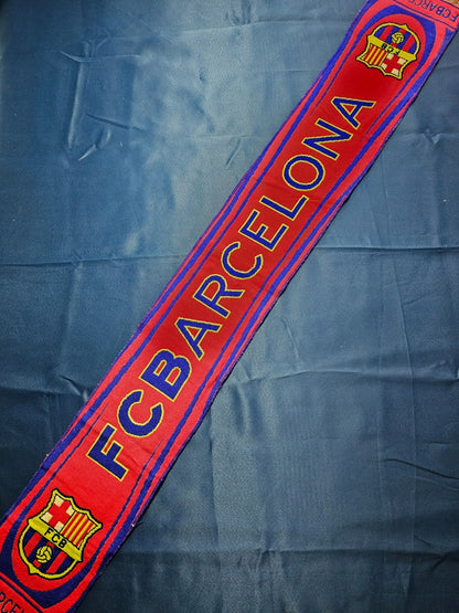 Écharpe FC Barcelona Barça Supporter Football Vintage Rouge Bleu Liga0
