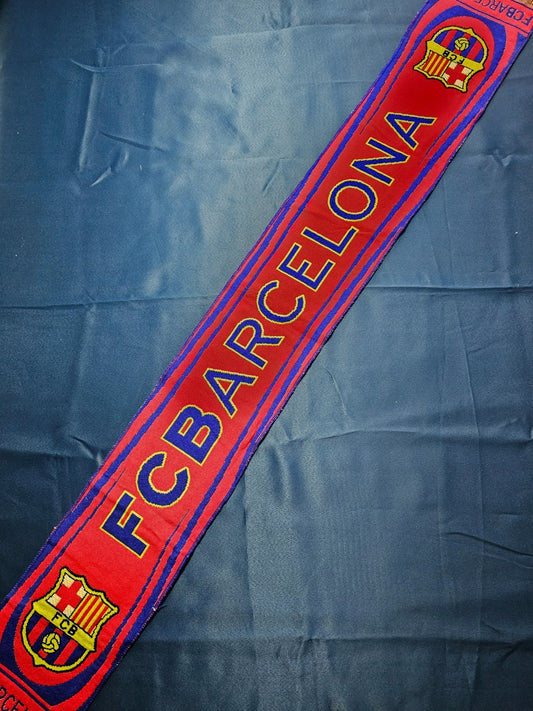 Écharpe FC Barcelona Barça Supporter Football Vintage Rouge Bleu Liga0