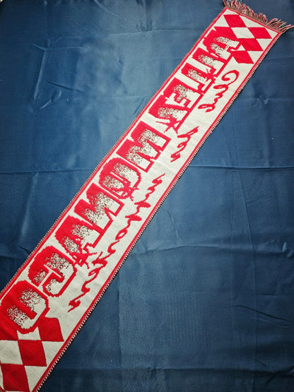 Écharpe AS Monaco Supporter Allez Monaco Vintage Football Rouge Blanc Ligue 13