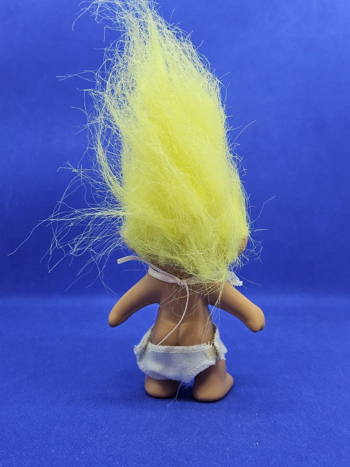 Troll T.N.T. 1991 Cheveux Jaune Fluo Figurine Vintage 12 cm3