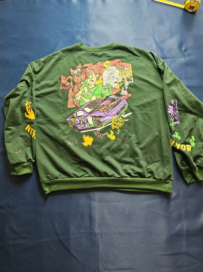 Sweat Scooter Dooby Doo Style Scooby-Doo Racing Vert Taille XL8