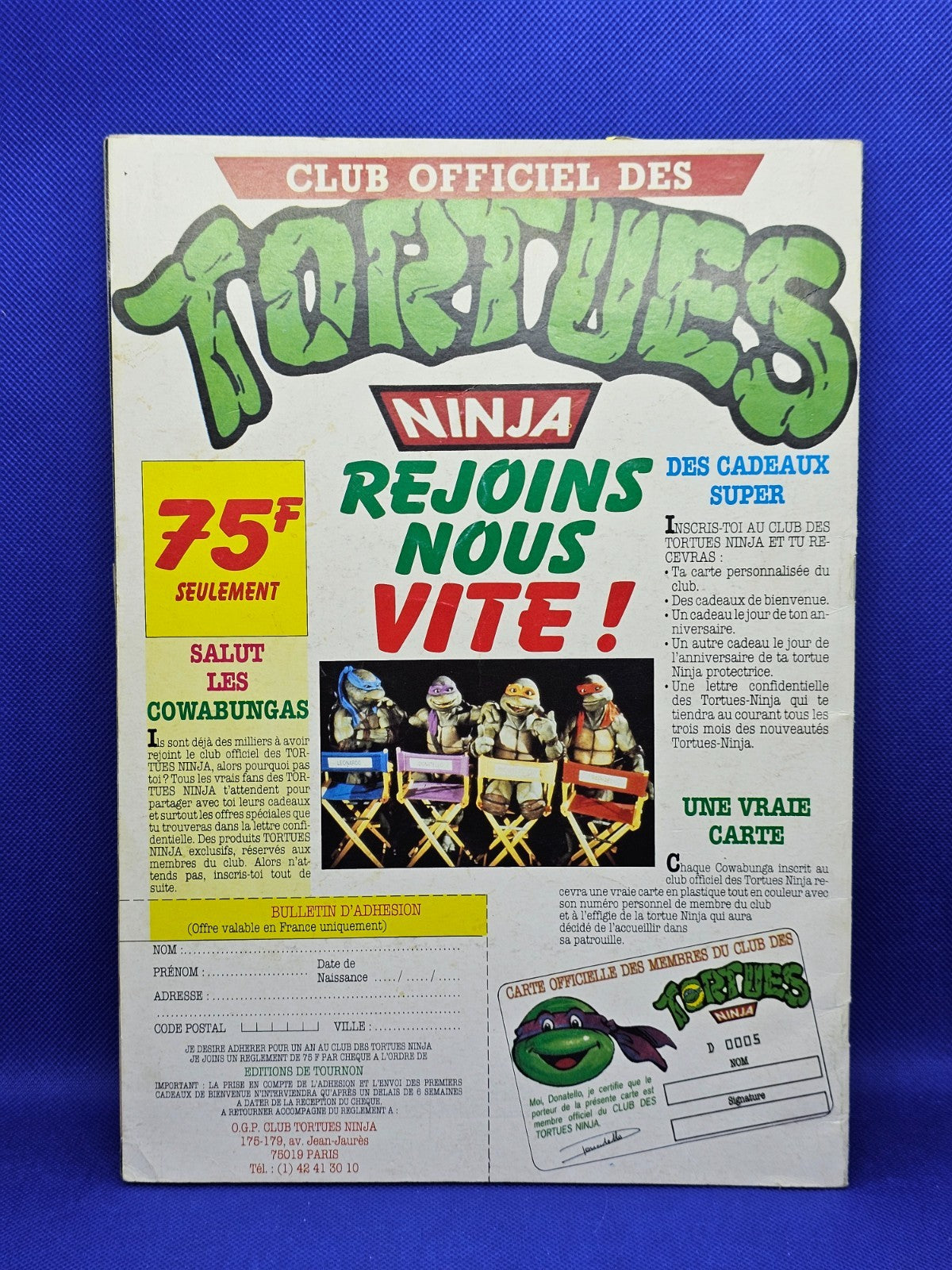 Album Stickers Les Tortues Ninja II Les Héros sont de Retour Tournon 19912