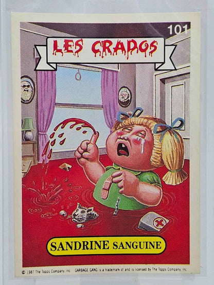 Carte Les Crados n°101 - Sandrine Sanguine - 1987 - Topps