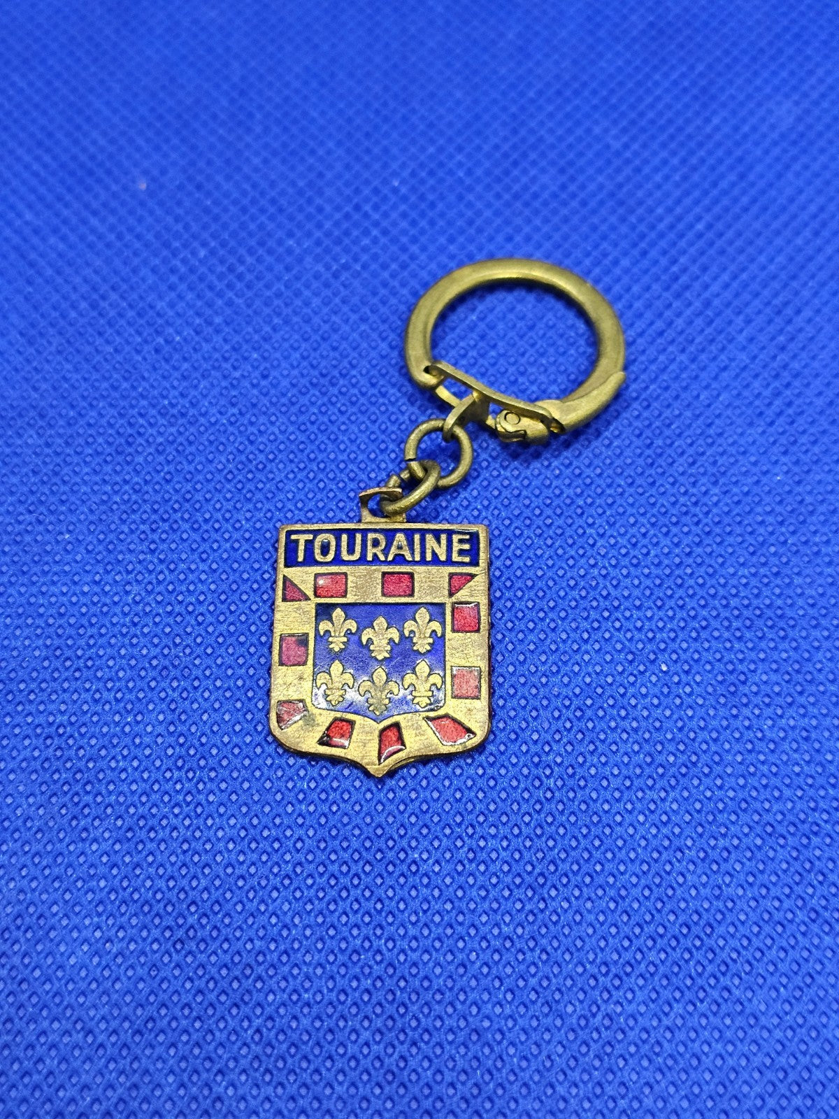 Porte-clés Touraine Blason Régional Vintage Métal Émaillé0