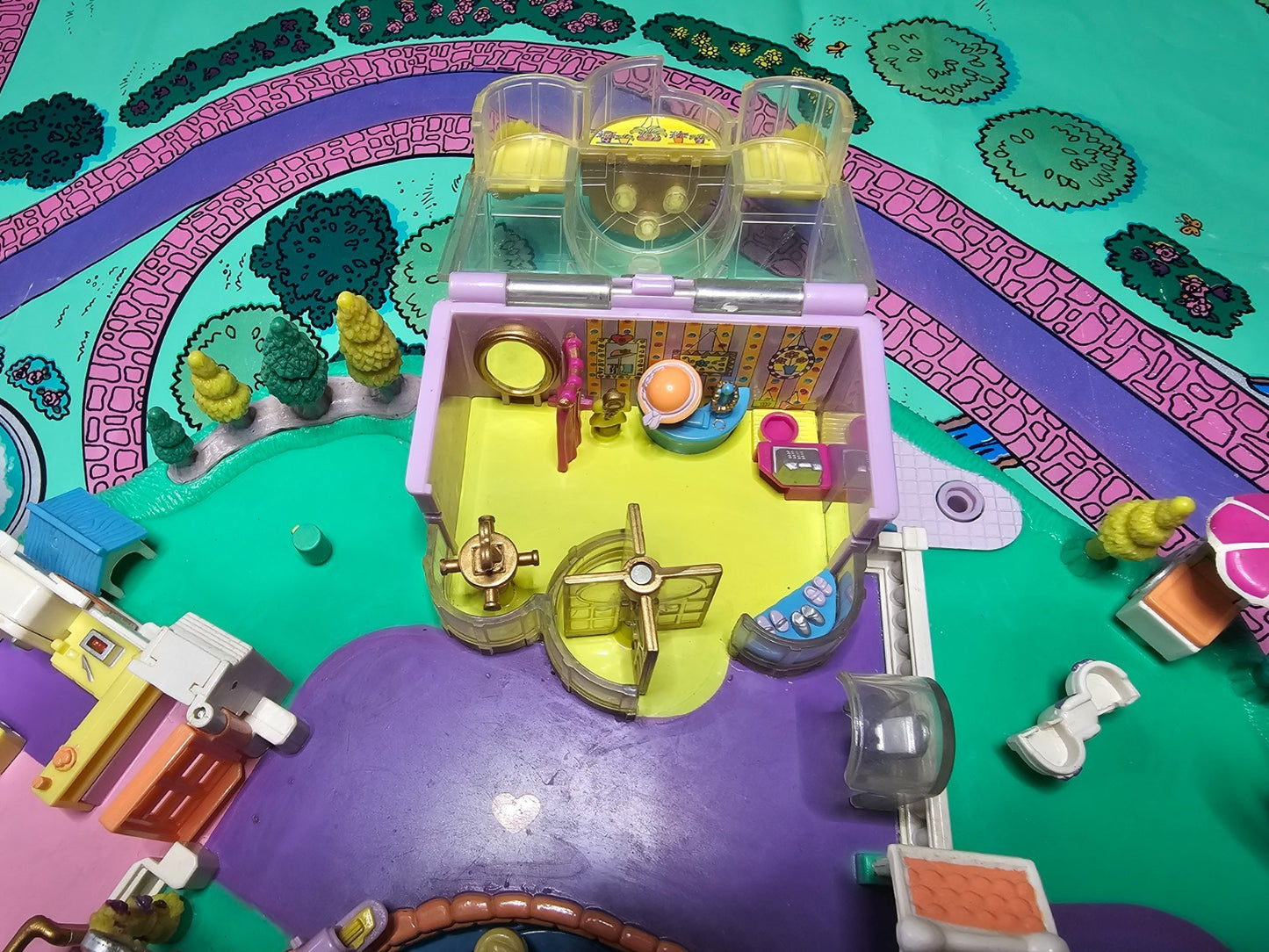 Polly Pocket Magical Movin Pollyville 1996 Bluebird Complet Tapis Vintage6