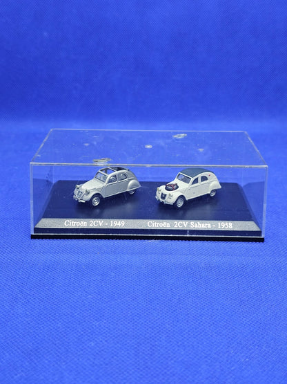 Coffret Citroën 2CV 1949 et 2CV Sahara 1958 Miniatures 187 HO0