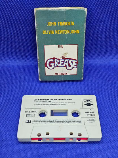 The Grease Megamix Cassette Audio John Travolta Olivia Newton John 19903