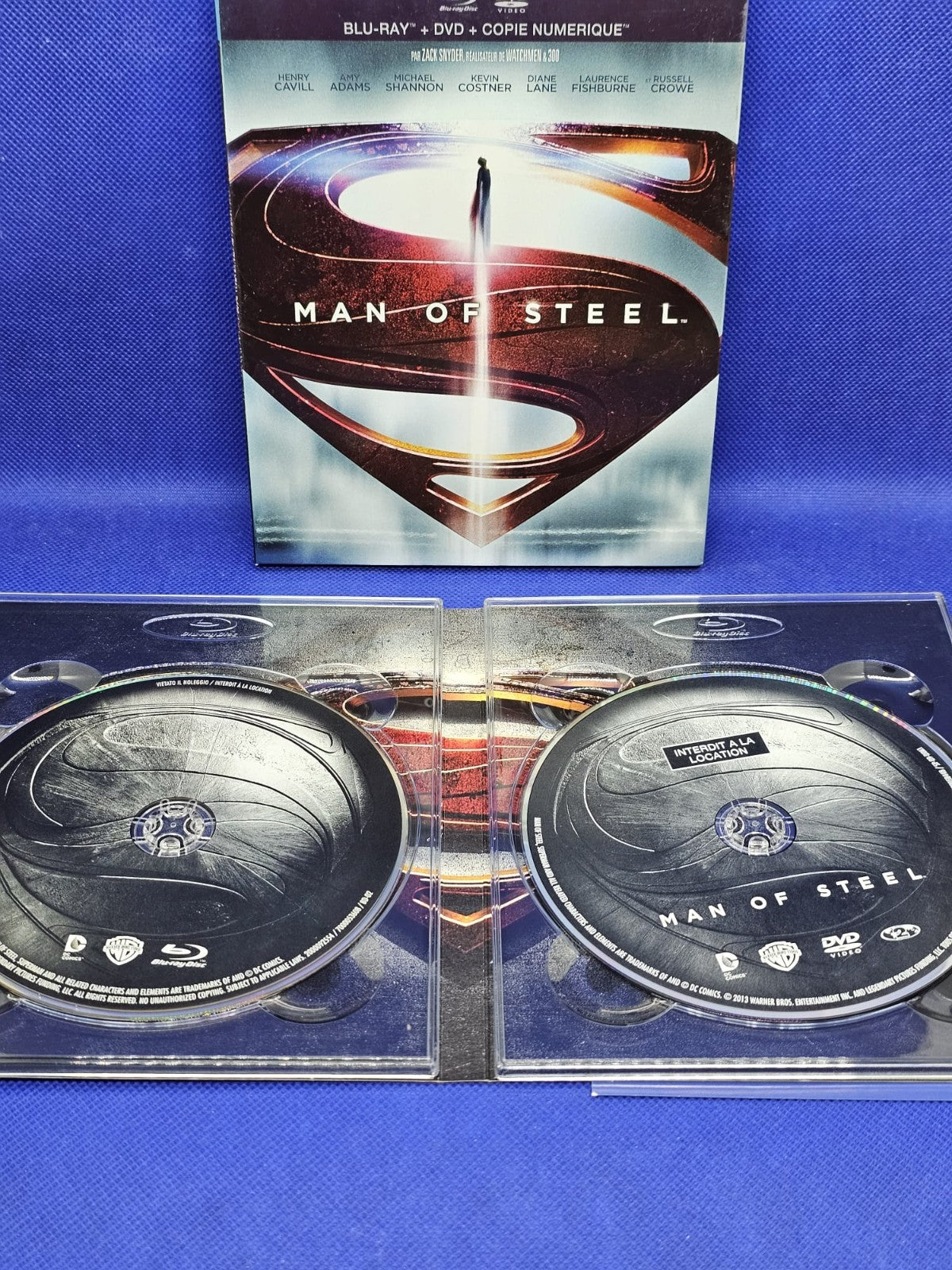 Man of Steel Digipack Blu-ray DVD Superman Henry Cavill Warner Bros 20131