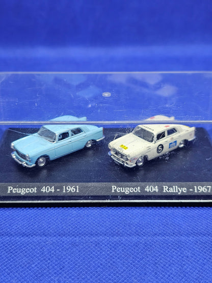 Coffret Peugeot 404 1961 et 404 Rallye 1967 Universal Hobbies 1874