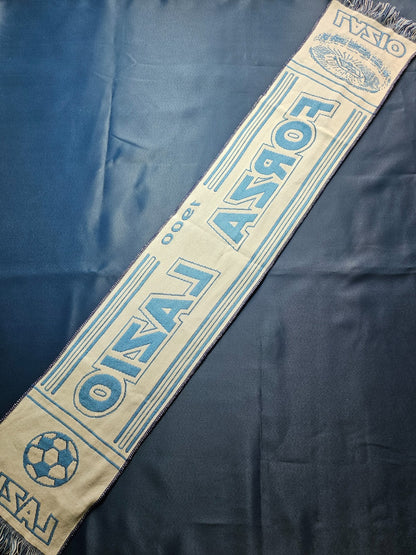 Écharpe Supporter Lazio Rome 1900, Football Italien, Bleu Blanc, Vintage1