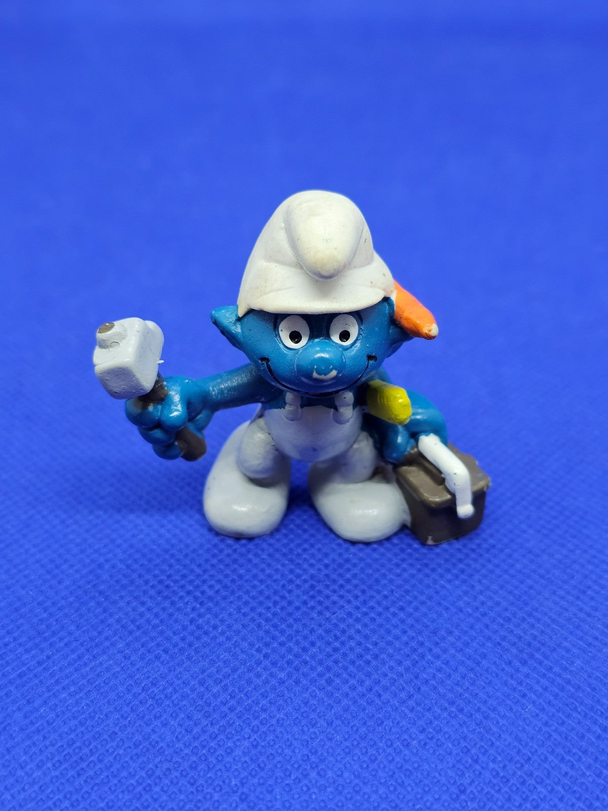 Schtroumpf Bricoleur 20171 Schleich Peyo 1982 Made in Portugal0
