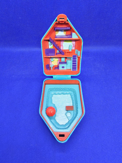 Petite Princess Lake House Mini Playset Vintage 1990 Coffret Bleu Incomplet2