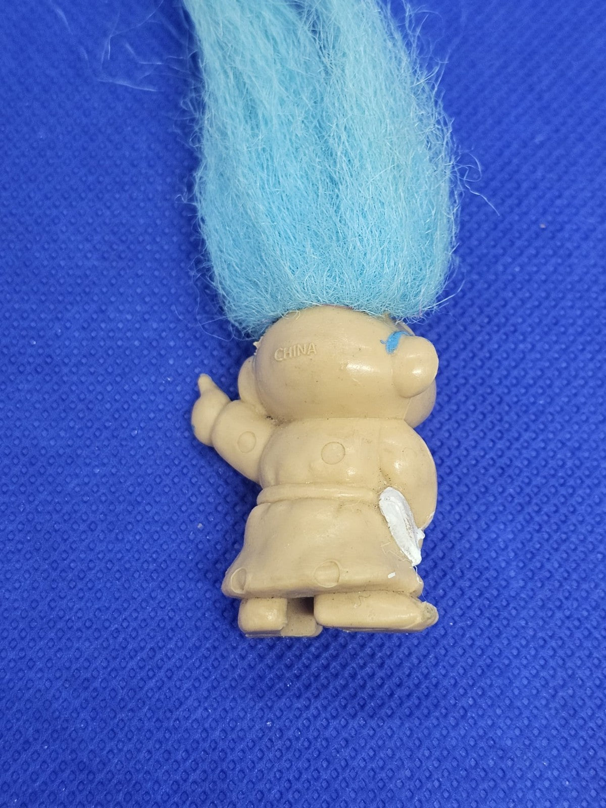 Russ Troll Collector cheveux bleus lunettes livre miniature vintage 1990s3